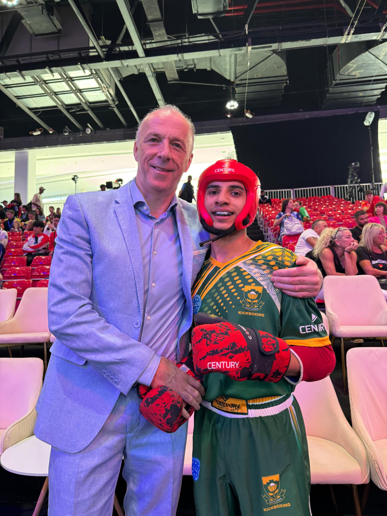 A WAKO Africa athlete ringside before competition